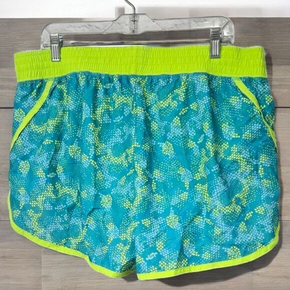 Women's Champion Shorts Neon Printed Running Lined DuoDry Activewear Athletic - Picture 5 of 12